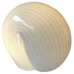 Murano Glass Shell Lamp, Italy, 1970s