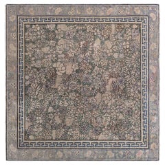 Doris Leslie Blau Authentic 19th Century Chinese Blue Purple Wool Rug