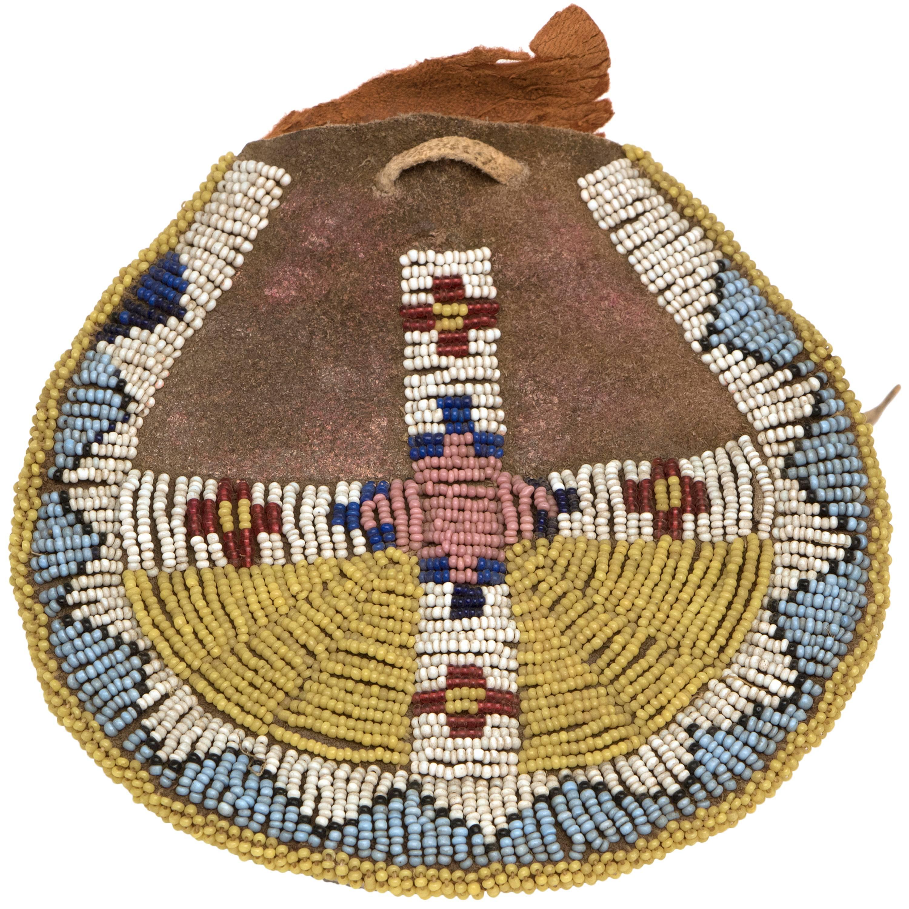 Antique Native American Beaded Pouch, Arapaho 'Plains Indian, ' 19th Century