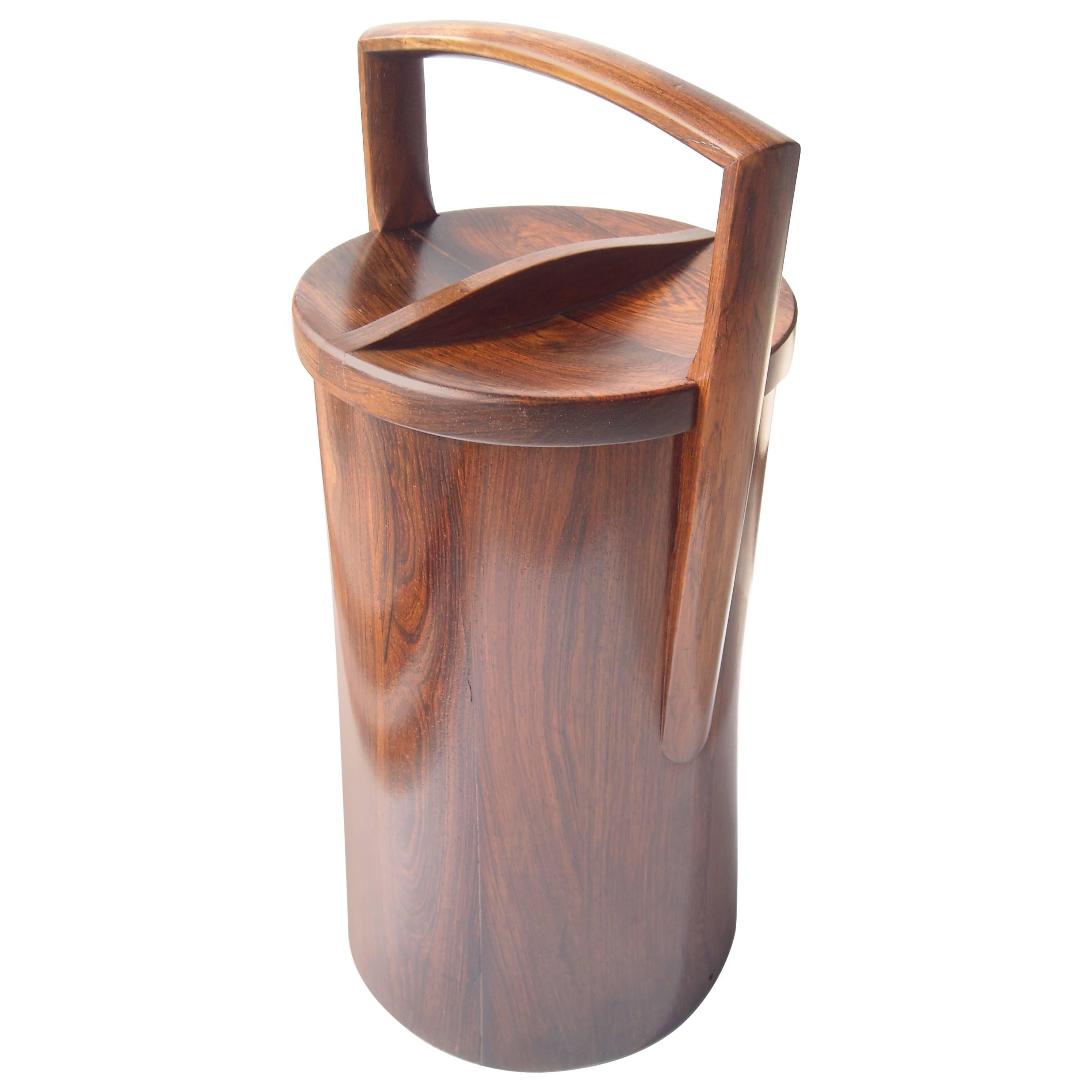 Rosewood, Palisander Tall, Ice Bucket by Jens Quistgaard for Dansk, Stamped For Sale