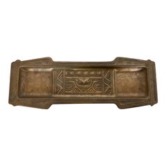 Tiffany Studios New York American Indian Bronze Pen Tray
