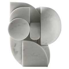 Escultura abstracta entrelazada de mármol de Carrara de Andrea Cascella, Italia 1987
