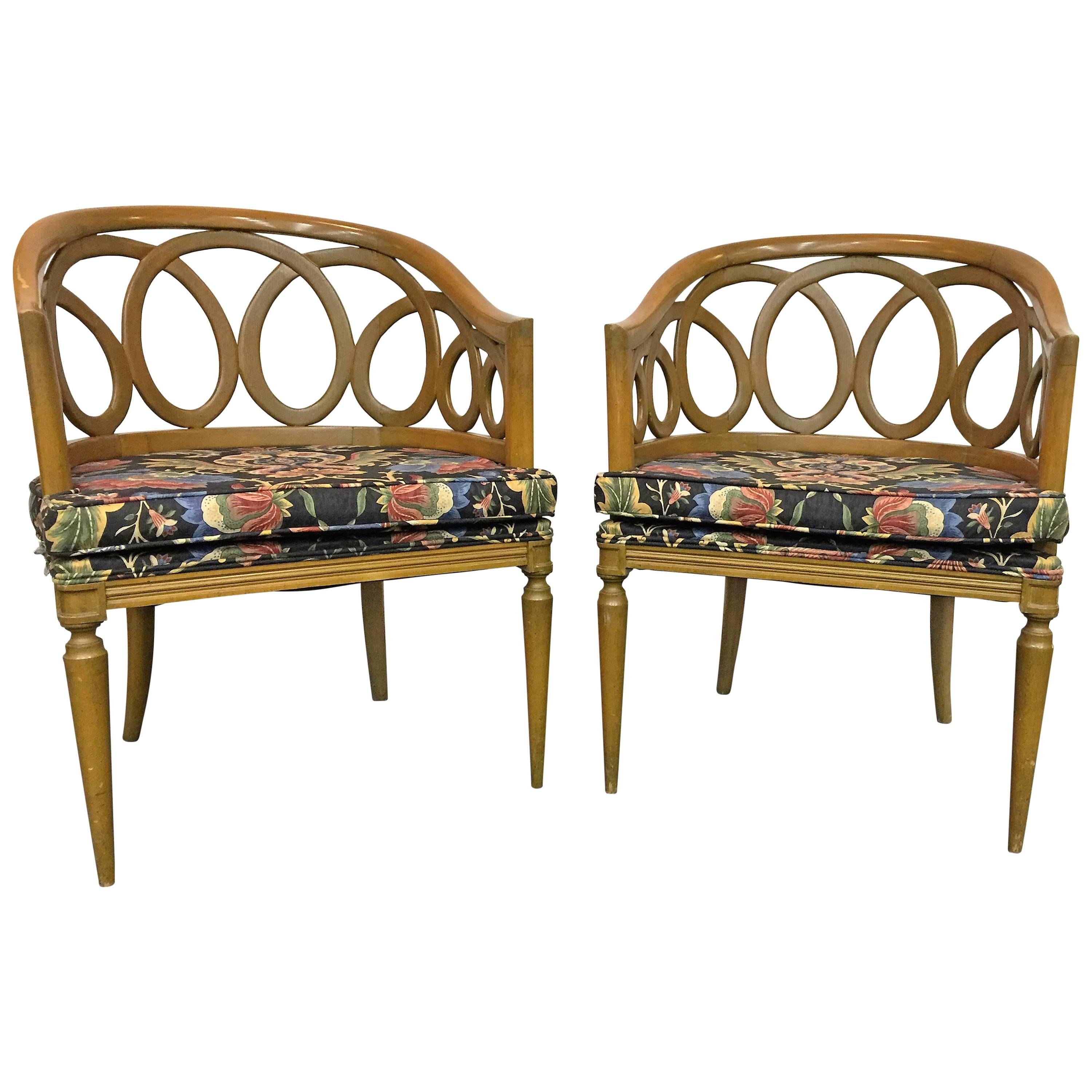 Pair of Loop De Loop Chairs in the Manner of Frances Elkins