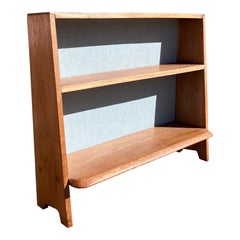 Small Mid Century Solid Oak Freestanding Bookcase Made in England