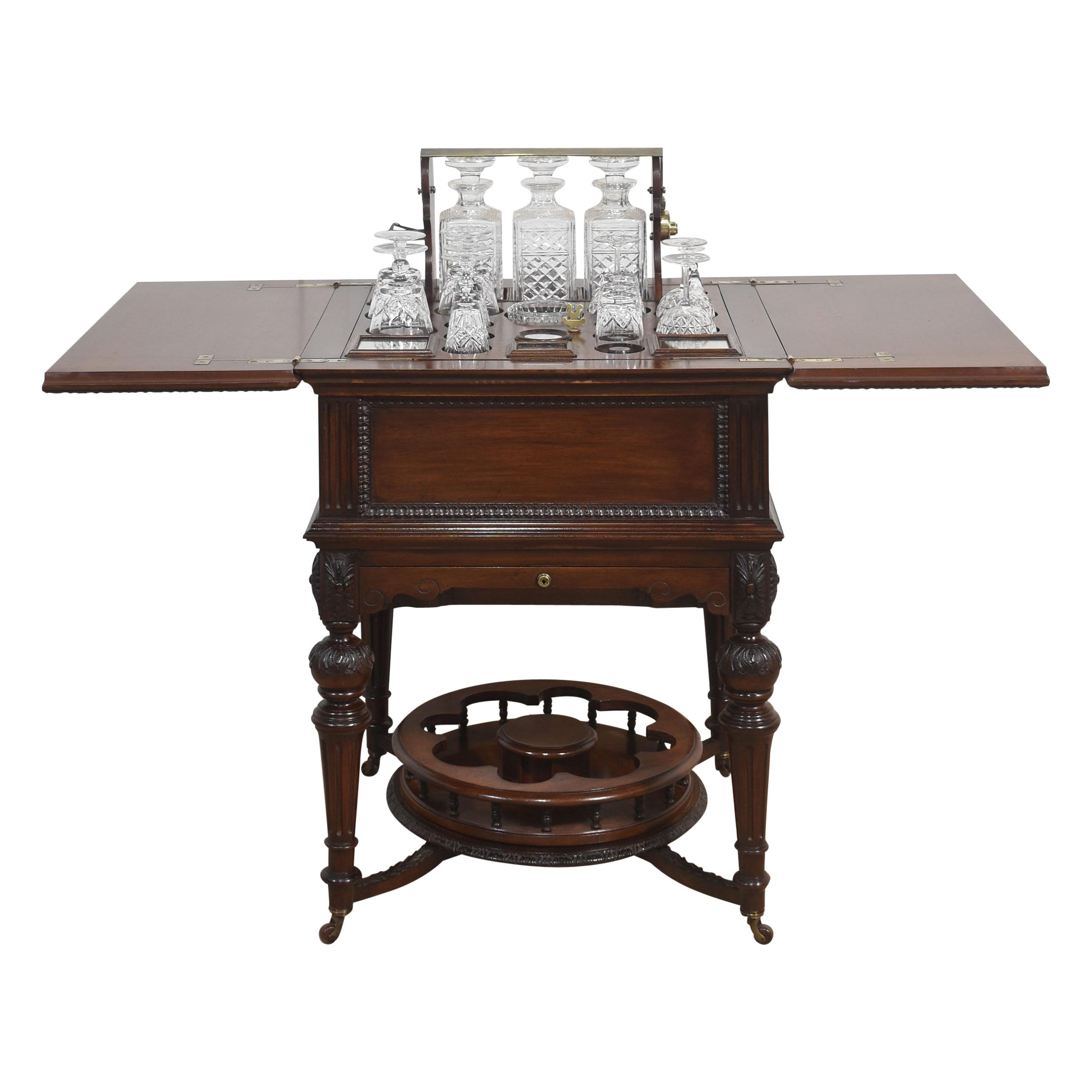 Mueble sorpresa de caoba para bebidas