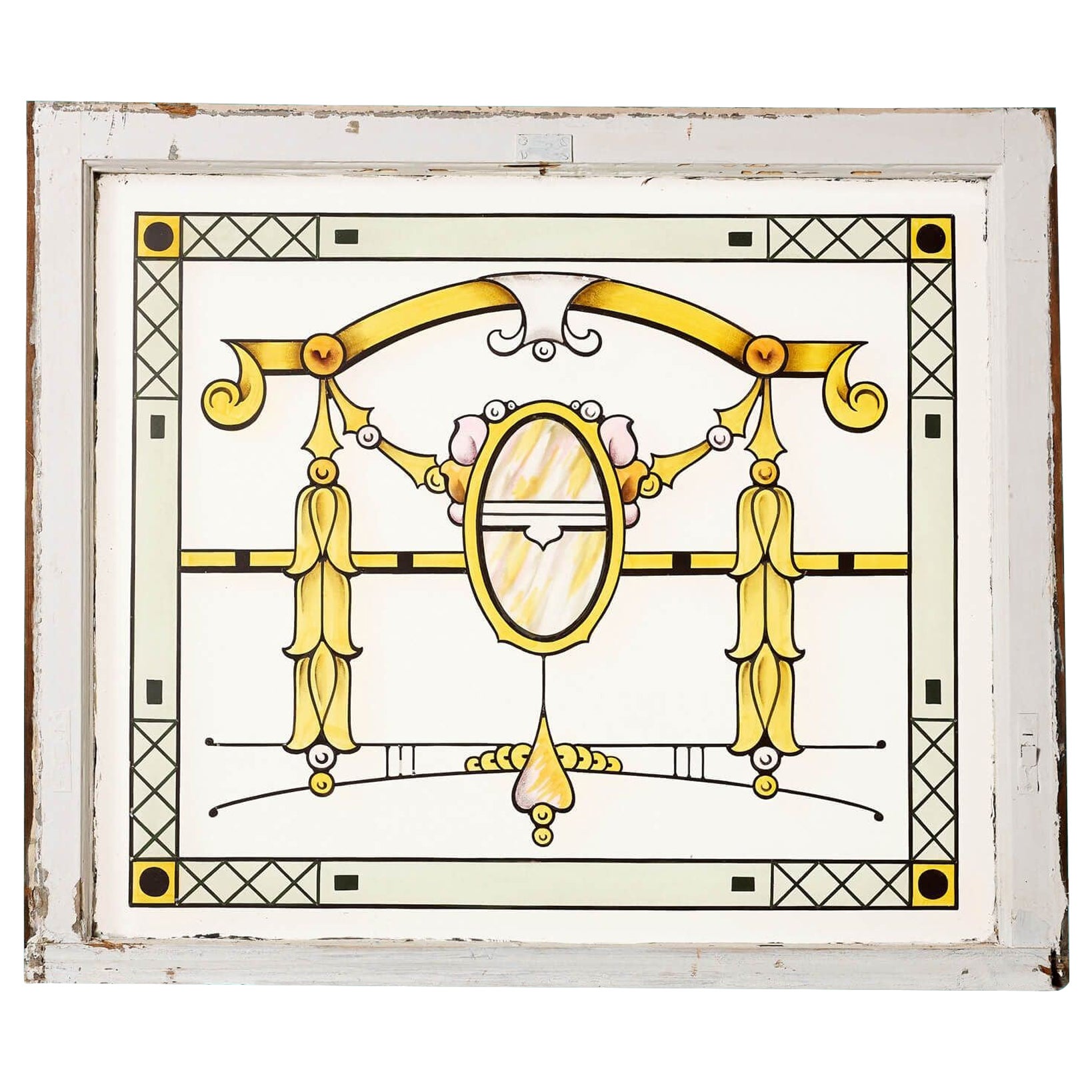 Vidriera antigua Art Nouveau