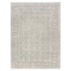 Large Samarkand Style Geometric Handmade Wool Rug by Doris Leslie Blau