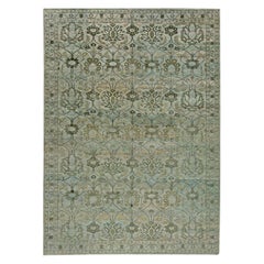 Contemporary Indian Inspired Botanic Handmade Rug by Doris Leslie Blau