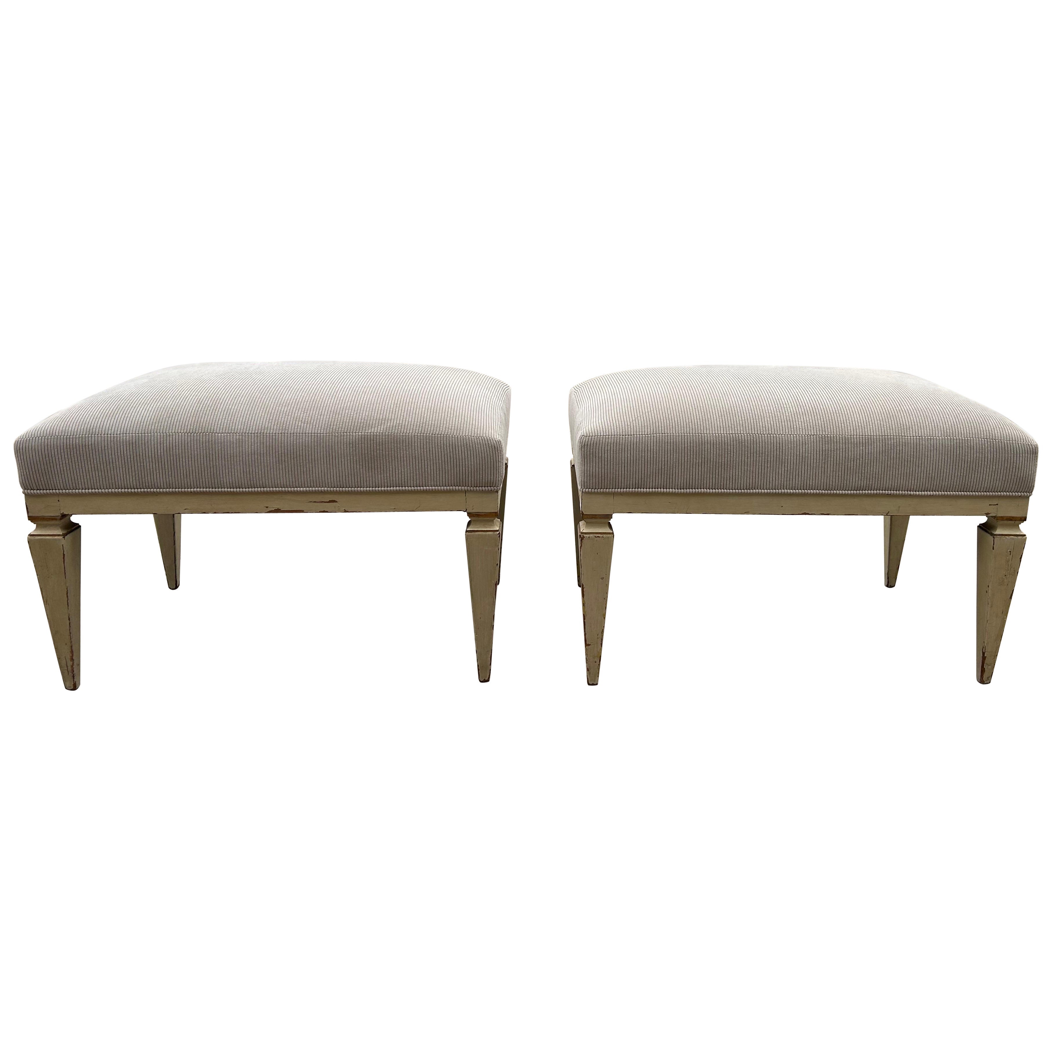 Pair Of French Louis XVI Style Benches