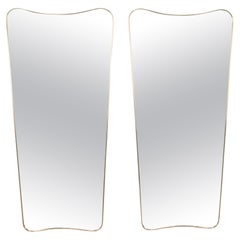 Pair of 20th Century Italian Brass Mirrors