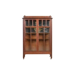 Armario librería antiguo estilo Limbert en roble Mission Arts & Crafts, Circa 1900