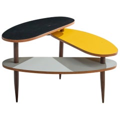 Brazilian Designer, Side Table, Wood, Formica, Brazil, 1950s