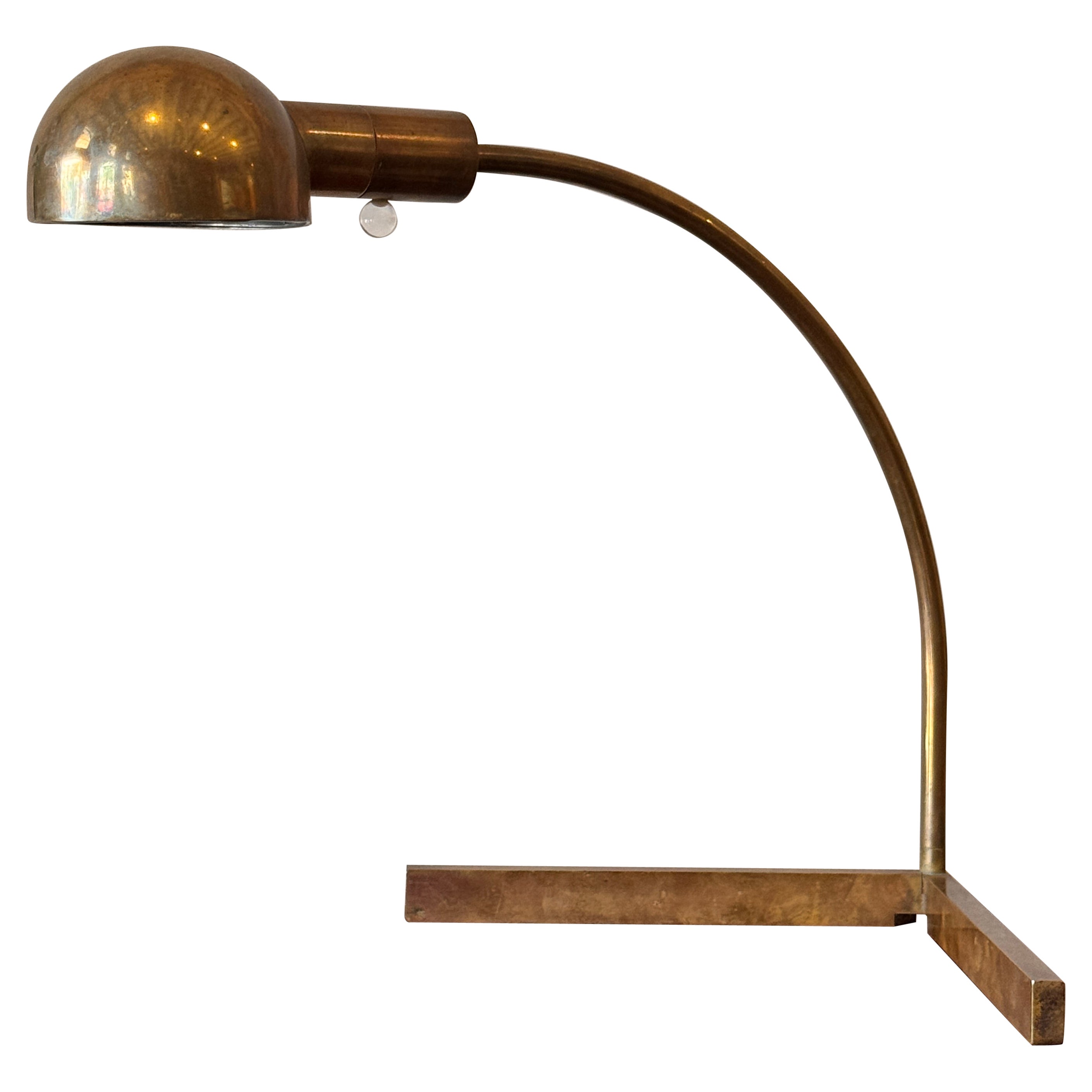 Lampe de bureau vintage en laiton Cedric Hartman