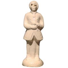 Early Staffordshire Pottery Figure in Saltglaze of a Fashionably Dressed Gentlem