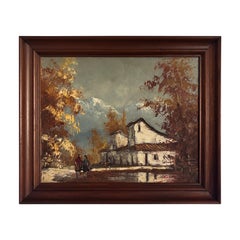 Peinture à l'huile originale vintage de José Alberto Mora, Venezuela, années 1970