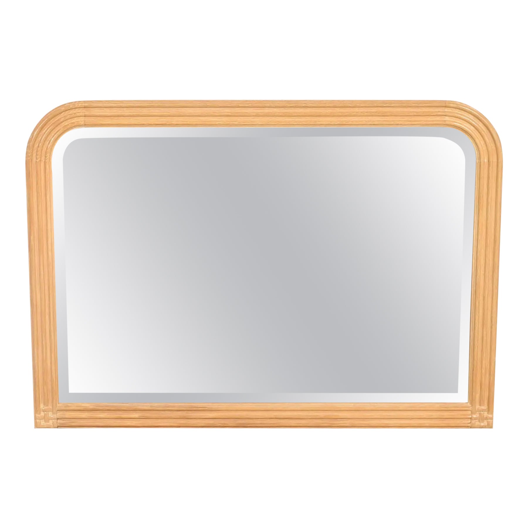 Miroir mural Art Déco moderne encadré en chêne blanc Jay Spectre pour Century Furniture