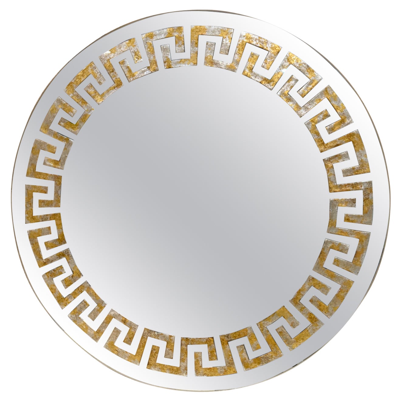 1970s David Marshall Circular Wall Mirror Églomisé Neoclassical Revival