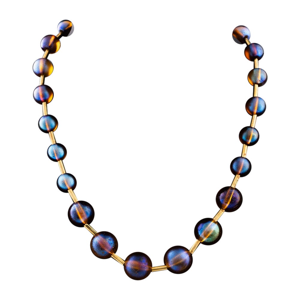 WMF Necklace with Myra Glass Beads – Art Deco c1930