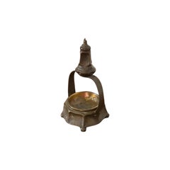 Antique Apollo Studios New York Arts & Crafts Hammered Copper Table Lighter With Ashtray