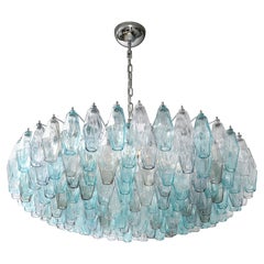 Vintage Carlo Nason Blue Topaz Polyhedral Chandelier