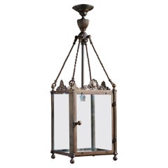 Nineteenth Century Patinated Brass Lantern
