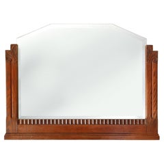 French Art Deco Mantel Mirror in wood, France 1930s