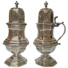 Belgian Silver Mustard Pot and Caster