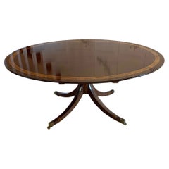 Antique Edwardian Quality Figured Mahogany 8 Seater Oval Dining Table