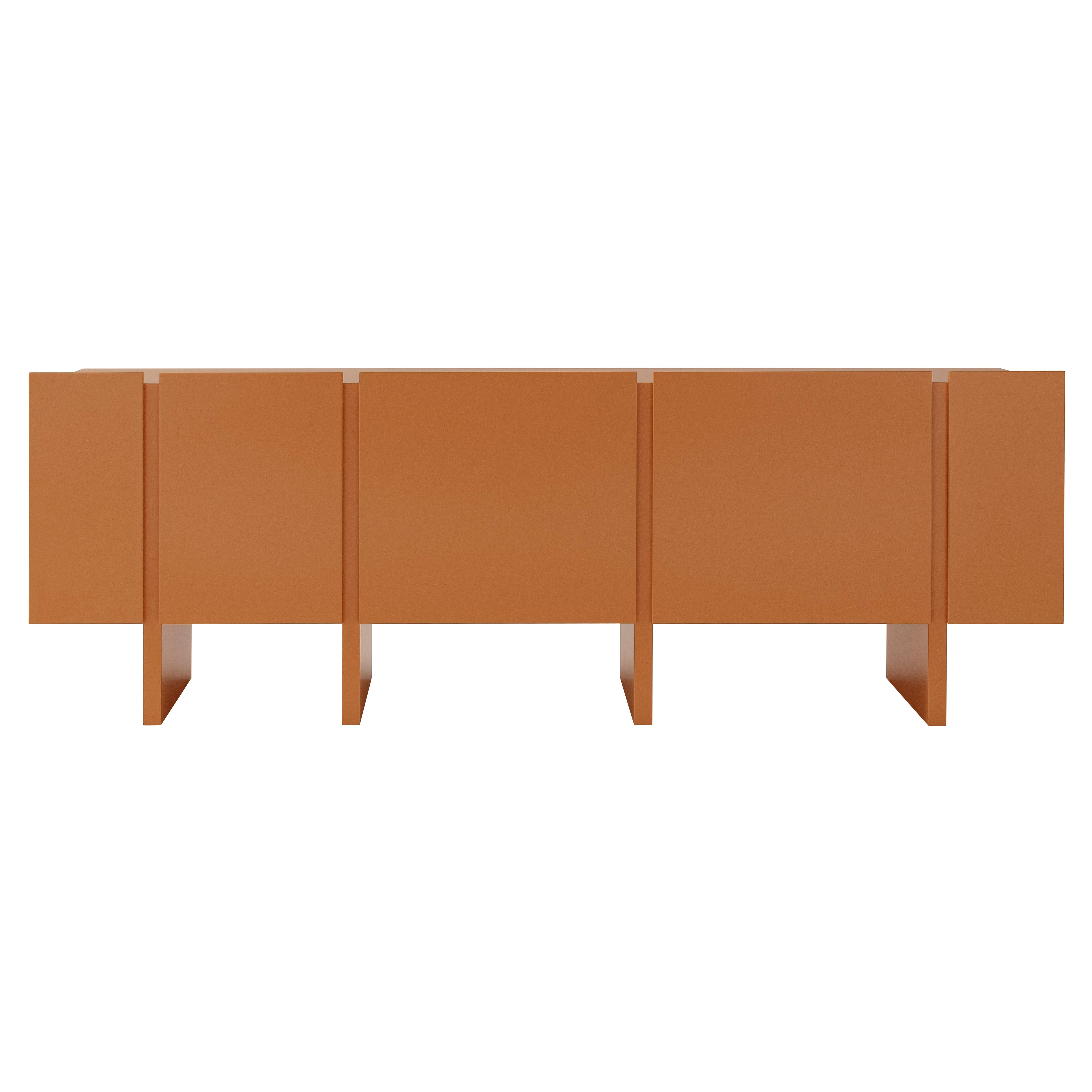 Enfilade personnalisable Sistema Parere M10, bois teinté orange
