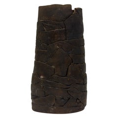 Mid-Century Brutalist Handcrafted Ceramic Vase, 1980