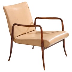 Joaquim Tenreiro, Silla de salón, Madera, Polipiel, Brasil, 1942