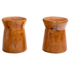Brazilian Designer, Stools, Wood, Brazil, 1990s