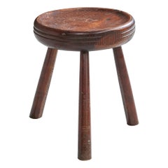 Brazilian Designer, Stool, Wood, Brazil, 1950s