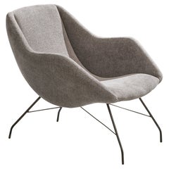 Carlo Hauner, Sedia da salotto, ferro, tessuto, Brasile, anni '50