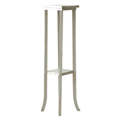 Pedestal sueco vintage de madera pintada