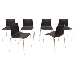 Italian Modern Lievore Altherr Molina for Arper Catifa 46 Dining Chairs Set of 6