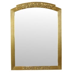 Deknudt Mirror Flowers Gold Colored Resin Belgium Seventies