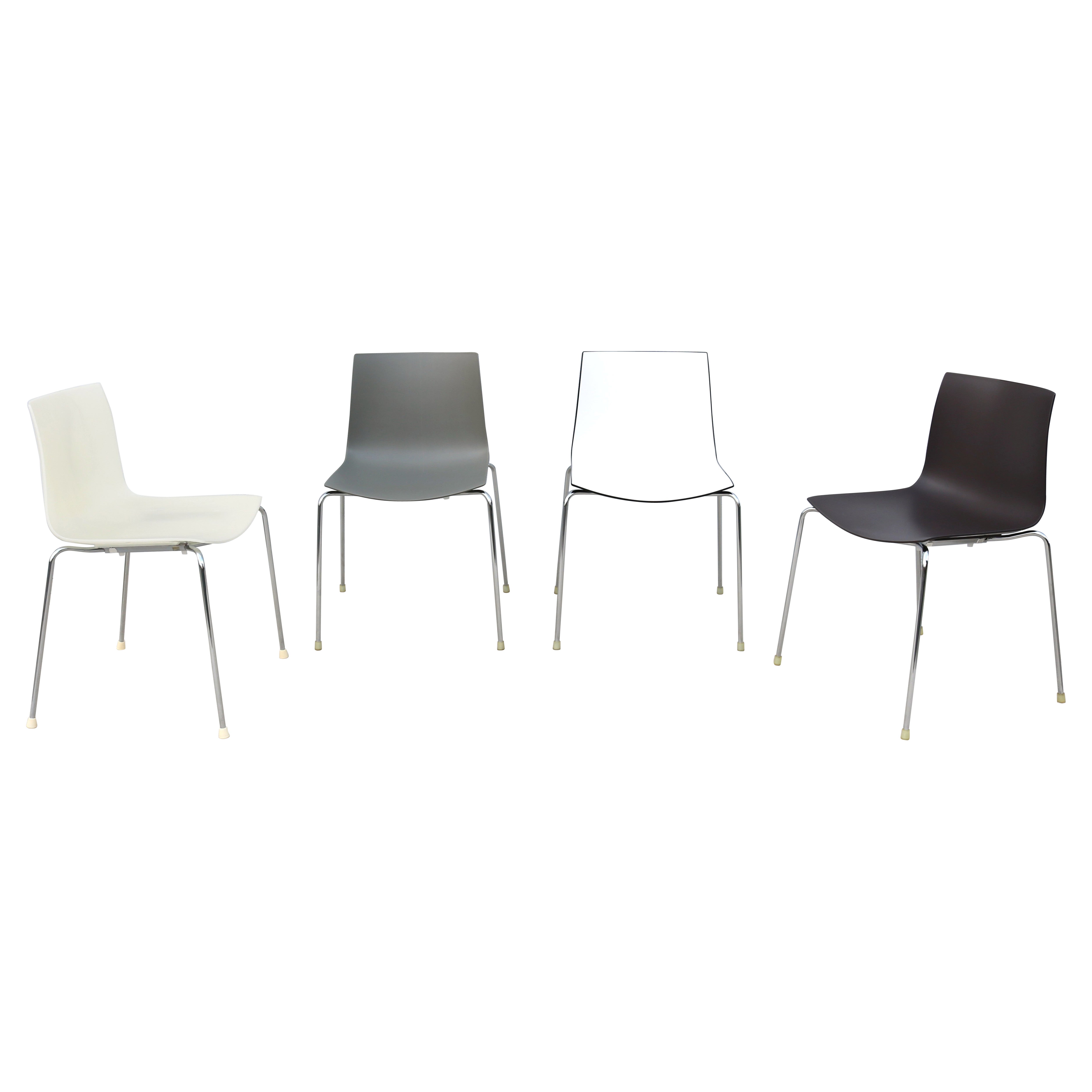 Italian Modern Lievore Altherr Molina for Arper Catifa 46 Dining Chairs Set of 4
