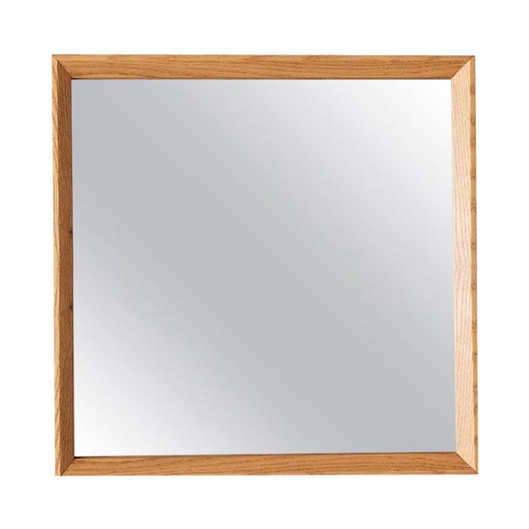 Wood-Framed Mirror, 40x40 cm Square – REGULAR
