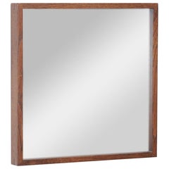Square Oak-Framed Mirror – EDGE Series (40x40 cm)