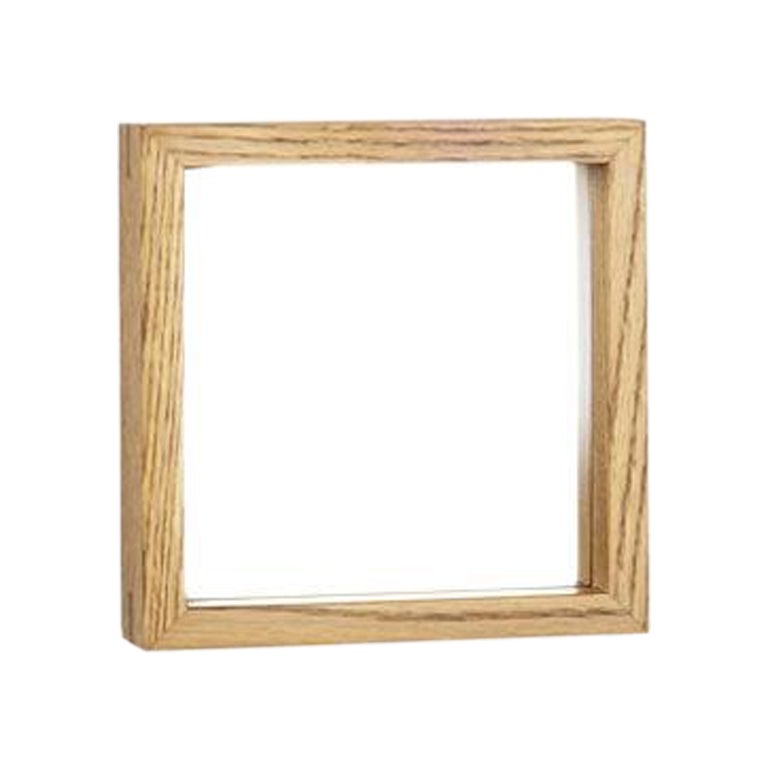 Small Square Mirror with Wooden Frame – EDGE