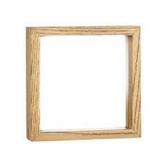 Small Square Mirror with Wooden Frame – EDGE