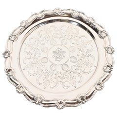 Tiffany & Co. Antique Victorian Sterling Silver Footed Serving Tray