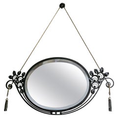 Rare Art Deco Rosebush Wall Mirror, 1920