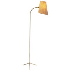 Finnish Brass Floor Lamp for Stockmann Orno, Finland Mid-20th Century