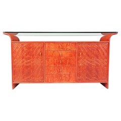 Vintage rattan sideboard, 1970s