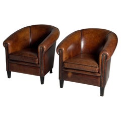 Pair of Sheepskin clubchairs