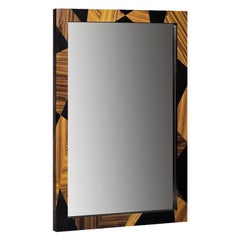 Geometry Mirror, in Ebonized Sikomoro Wood, Handcrafted in Portugal by Duistt