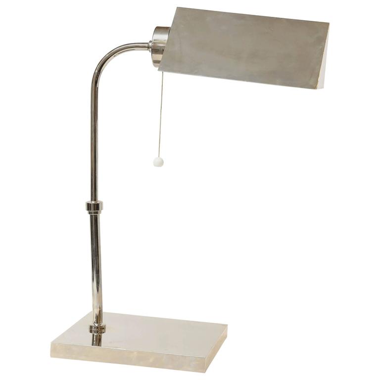 French Art Deco Adjule Chrome Desk Lamp At 1stdibs Art Deco French Chrome Desk Lamp