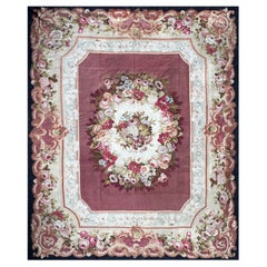 Tapis de manufacture d'Aubusson du XIXe siècle, Napoléon III - 380x315 - n° 1488